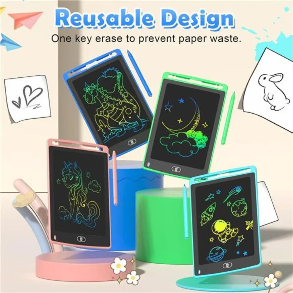4 Pack LCD Writing Tablet for Kids, 8.5 Inch Colorful Doodle Board Drawing